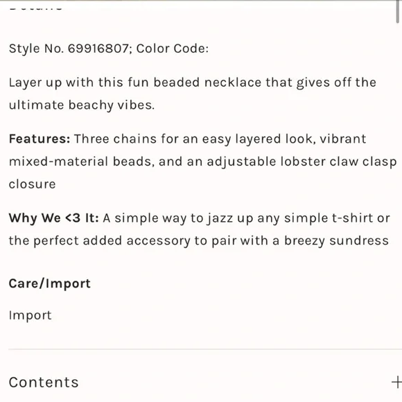 Free People Multicolor Beaded Necklace - Picture 5 of 5